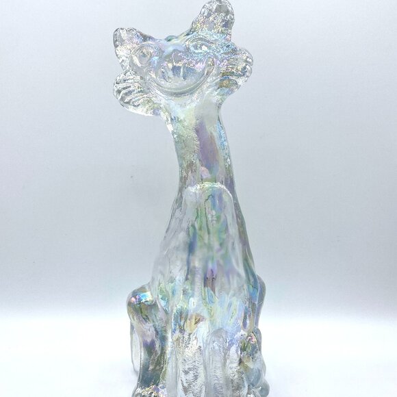 Fenton Iridescent Carnival Winking Alley Cat 11"